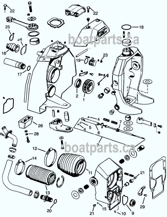 mercruiser alpha one lower unit parts diagram