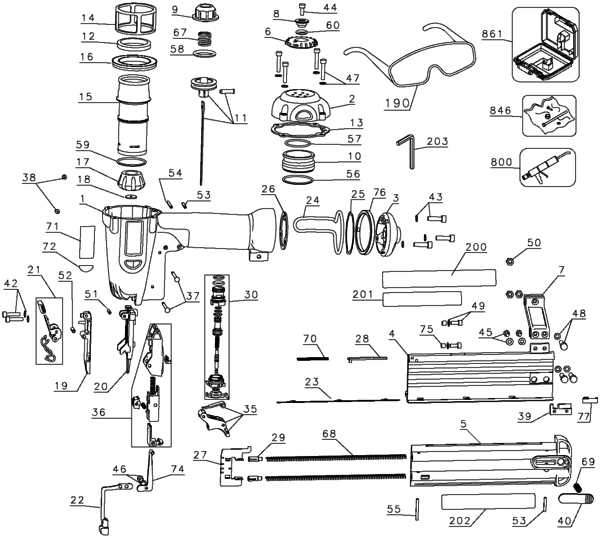 craftsman brad nailer parts diagram