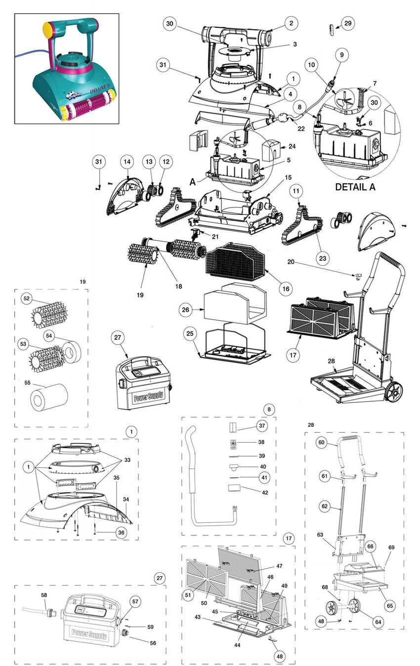 the pool cleaner parts diagram