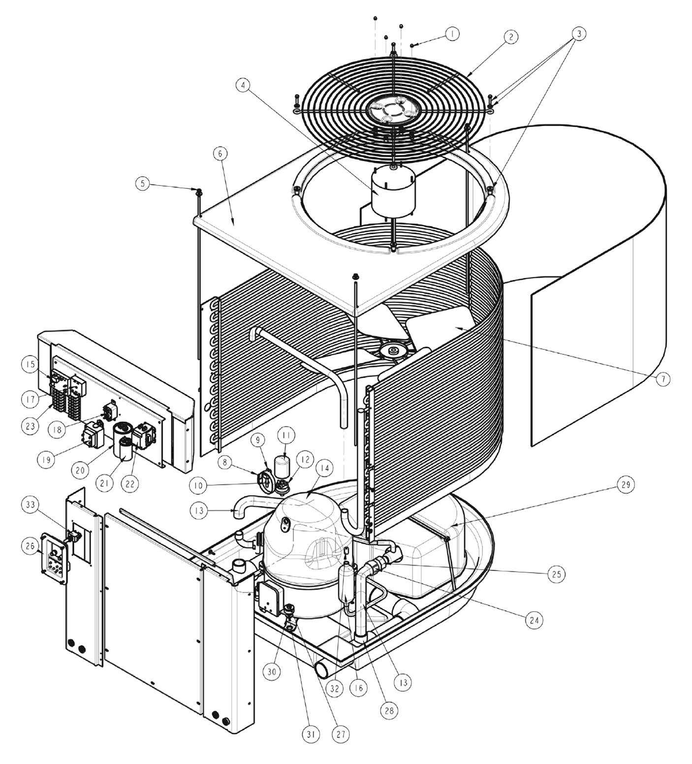 pentair pool heater parts diagram