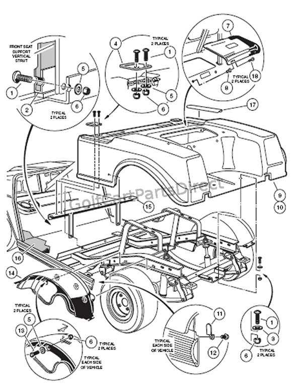 e z go golf cart parts diagram