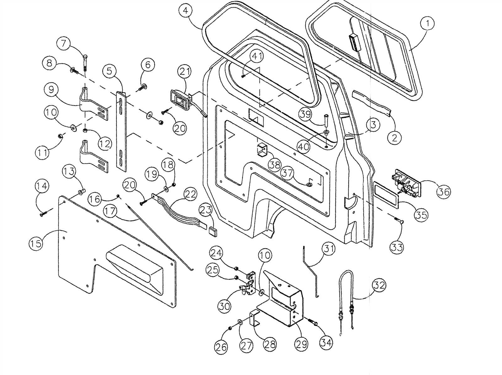 truck door parts diagram