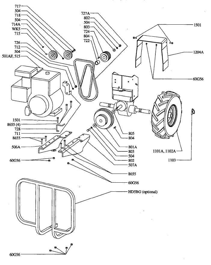 earthquake rear tine tiller parts diagram