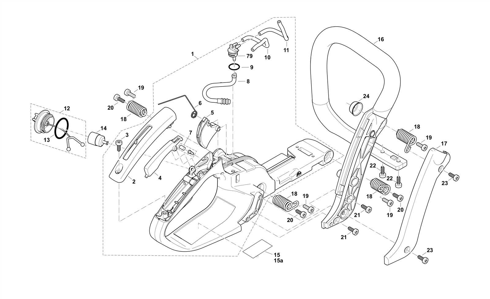 dewalt chainsaw parts diagram