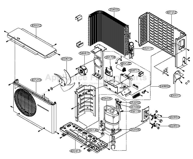 lg air conditioner parts diagram