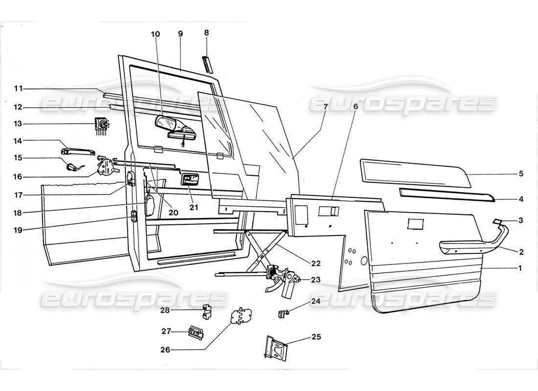 entry door parts diagram