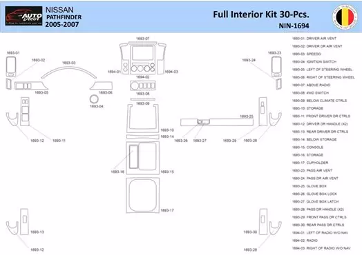 2007 nissan pathfinder parts diagram