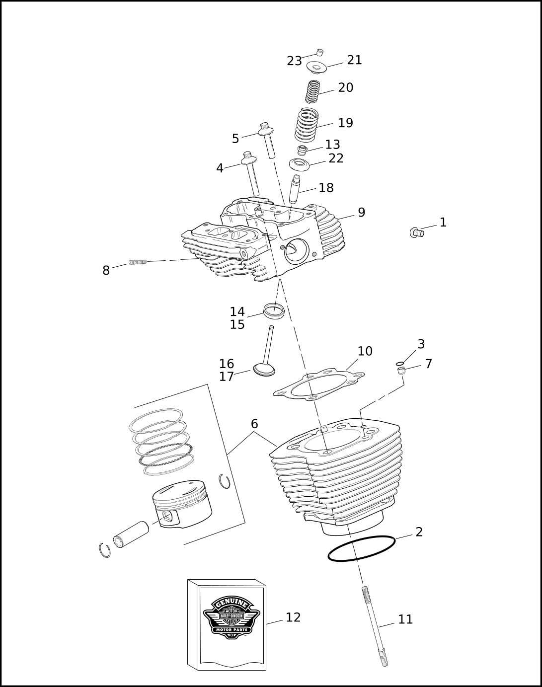 harley motor parts diagram