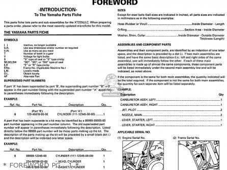 yamaha xt225 parts diagram