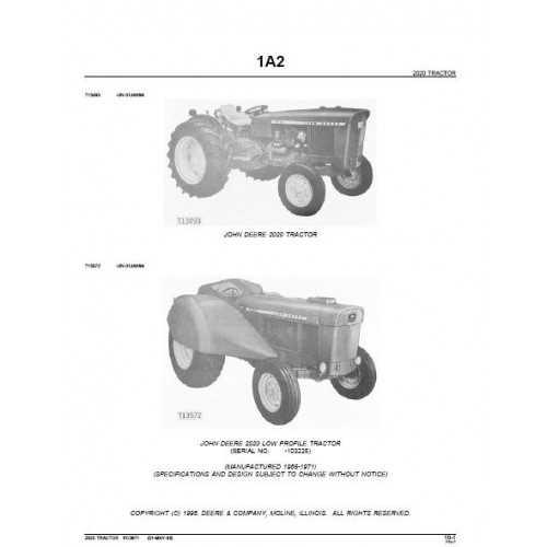 john deere 2020 parts diagram