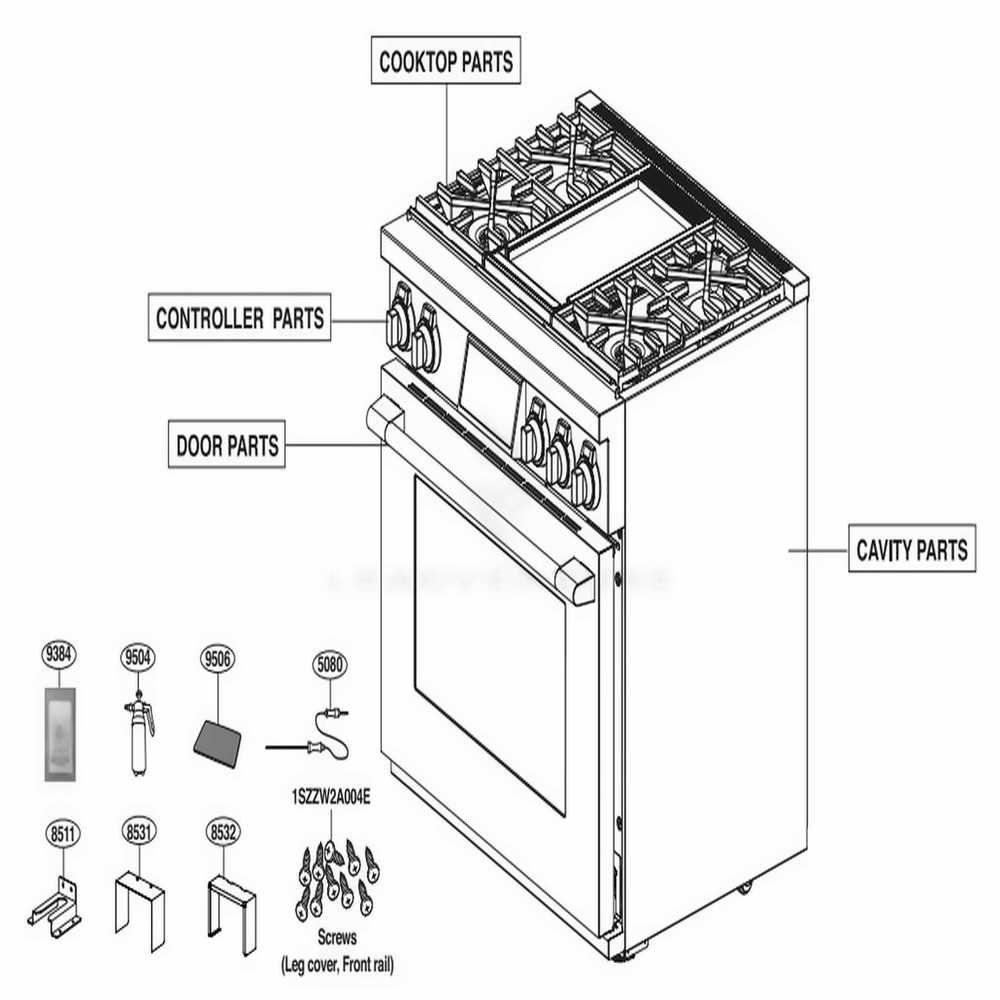 whirlpool gas range parts diagram