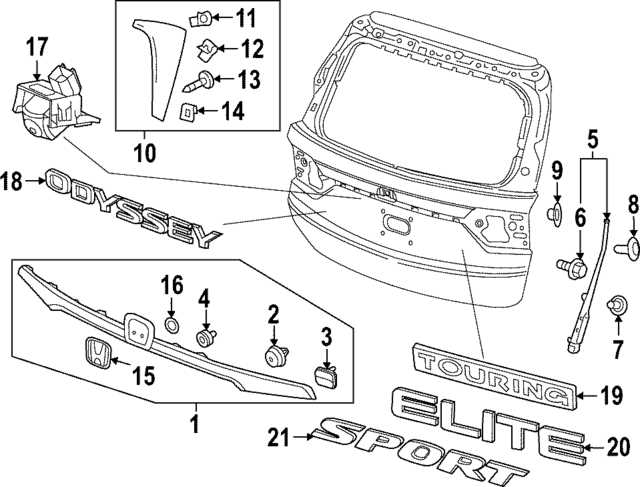 honda odyssey parts diagram