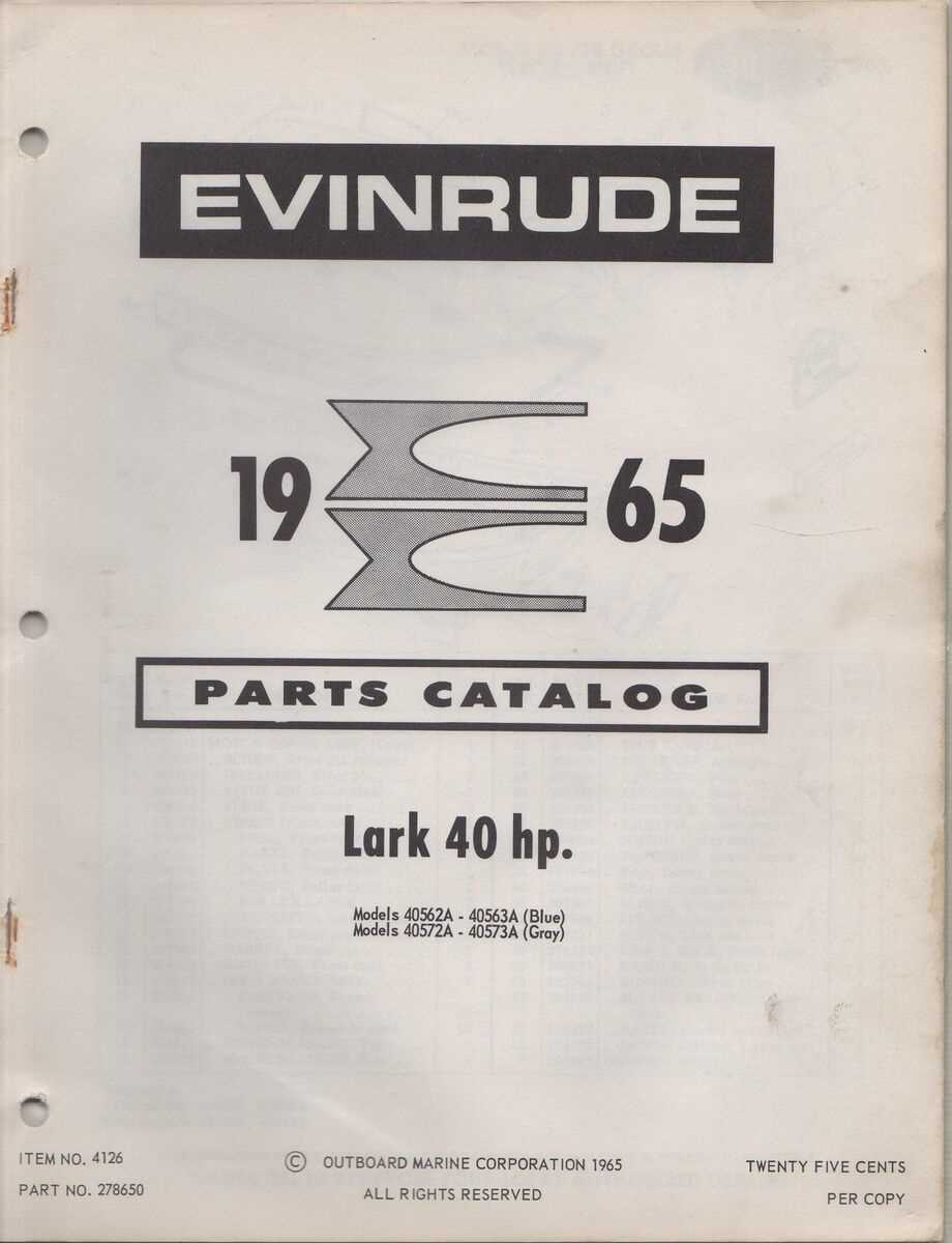 evinrude parts diagrams