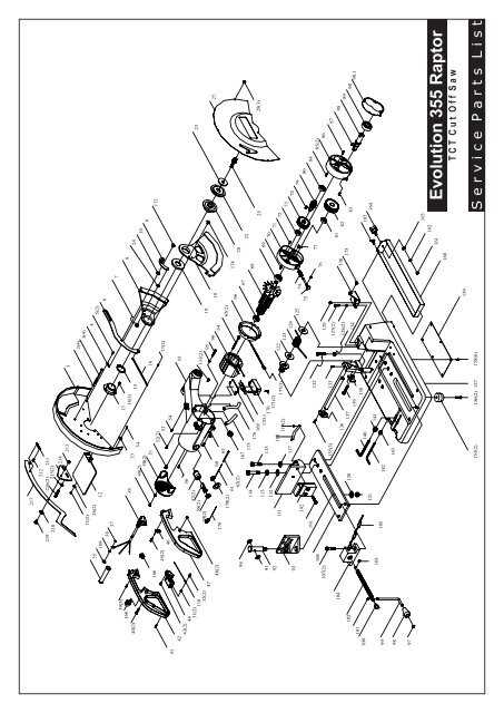 evolution saw parts diagram