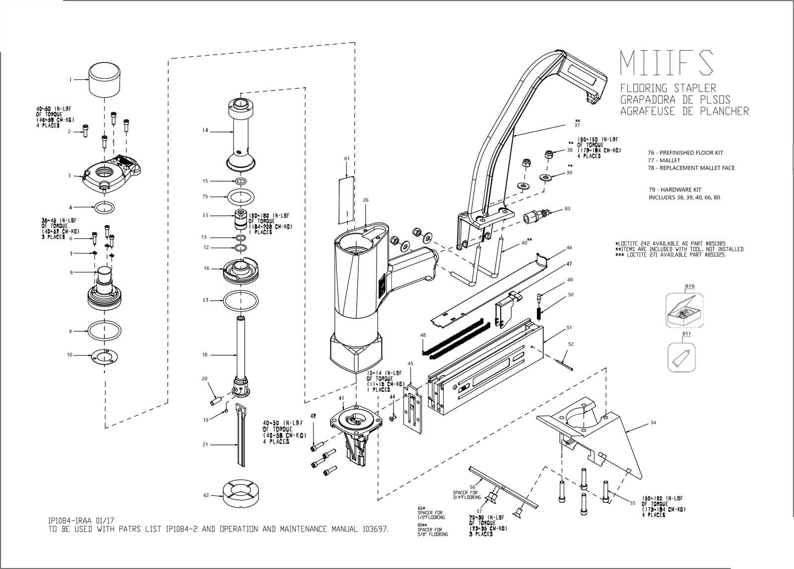 bostitch floor stapler parts diagram