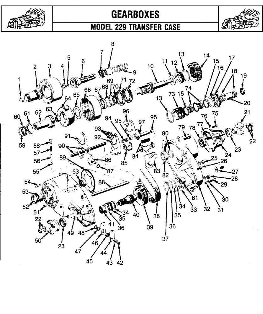 exploded view np246 transfer case parts diagram