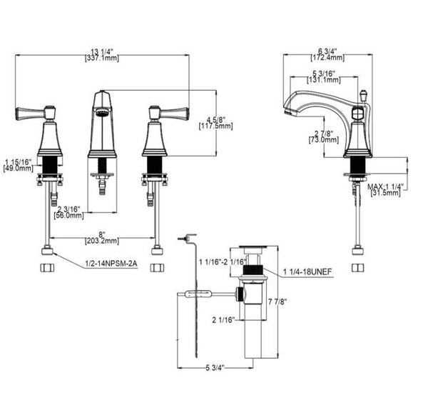 parts of a bathroom sink faucet diagram