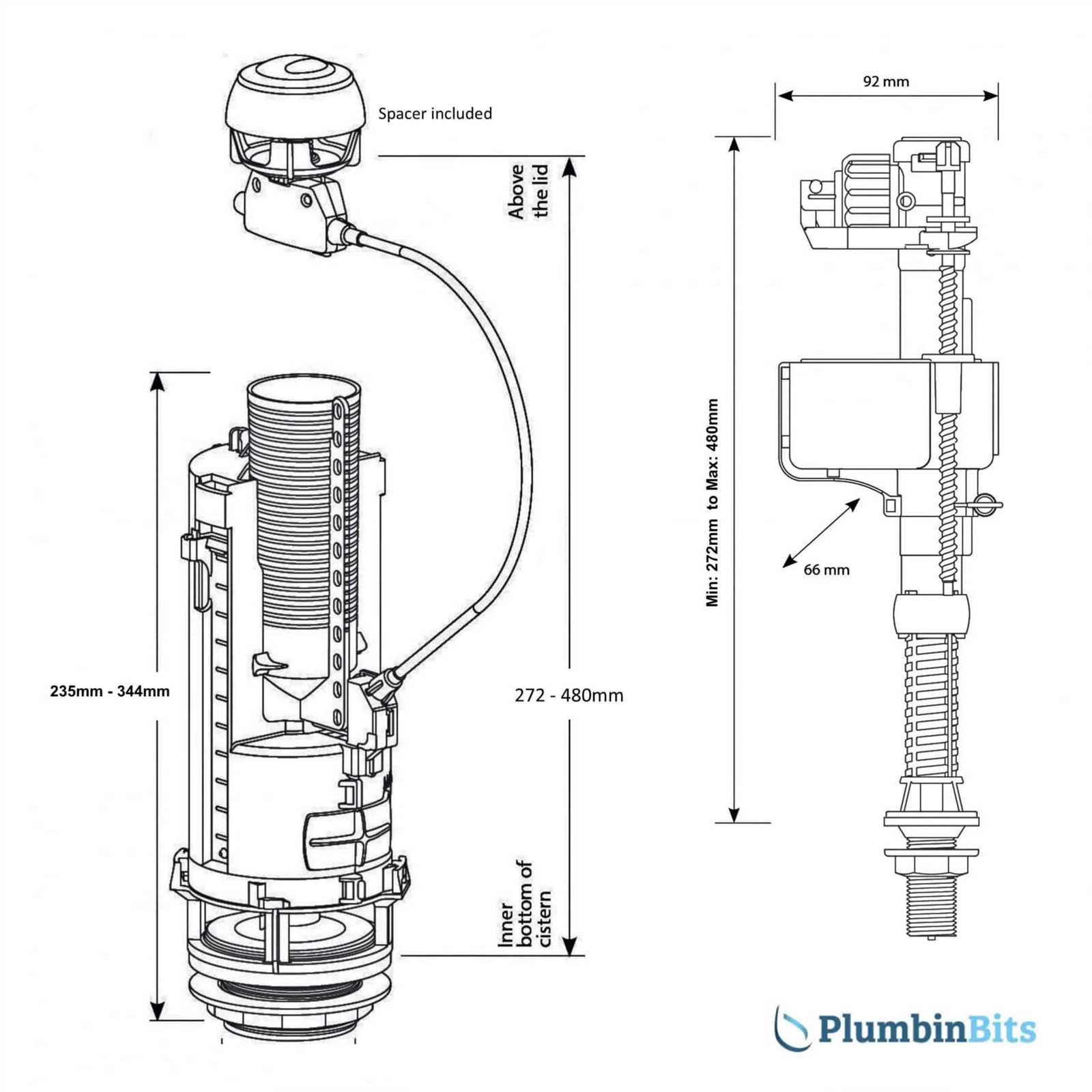 toilet flush parts diagram