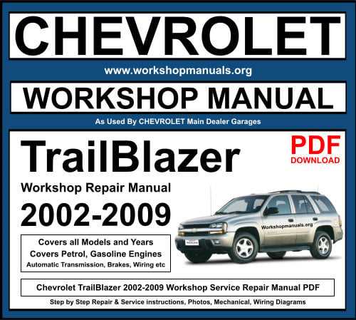 2002 chevy trailblazer parts diagram