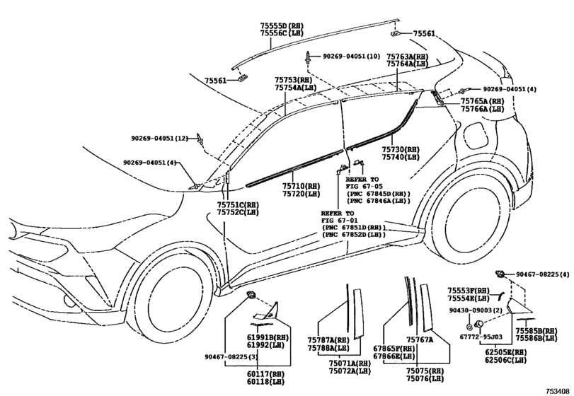 toyota chr parts diagram