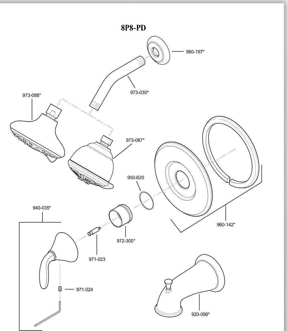 pfister shower faucet parts diagram