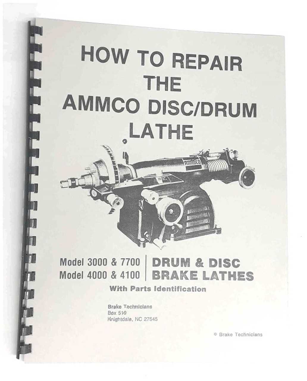 ammco 4000 brake lathe parts diagram