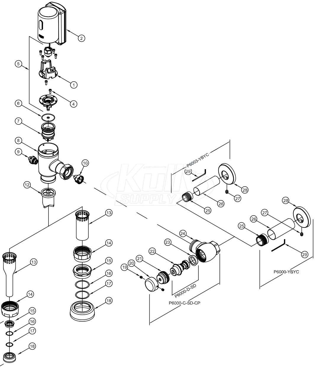 fill valve parts diagram