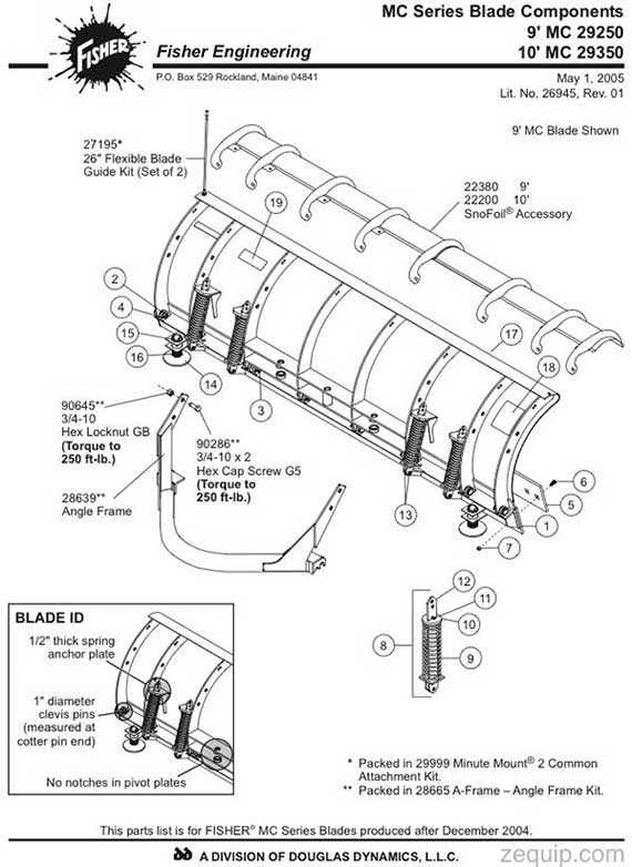 fisher homesteader plow parts diagram