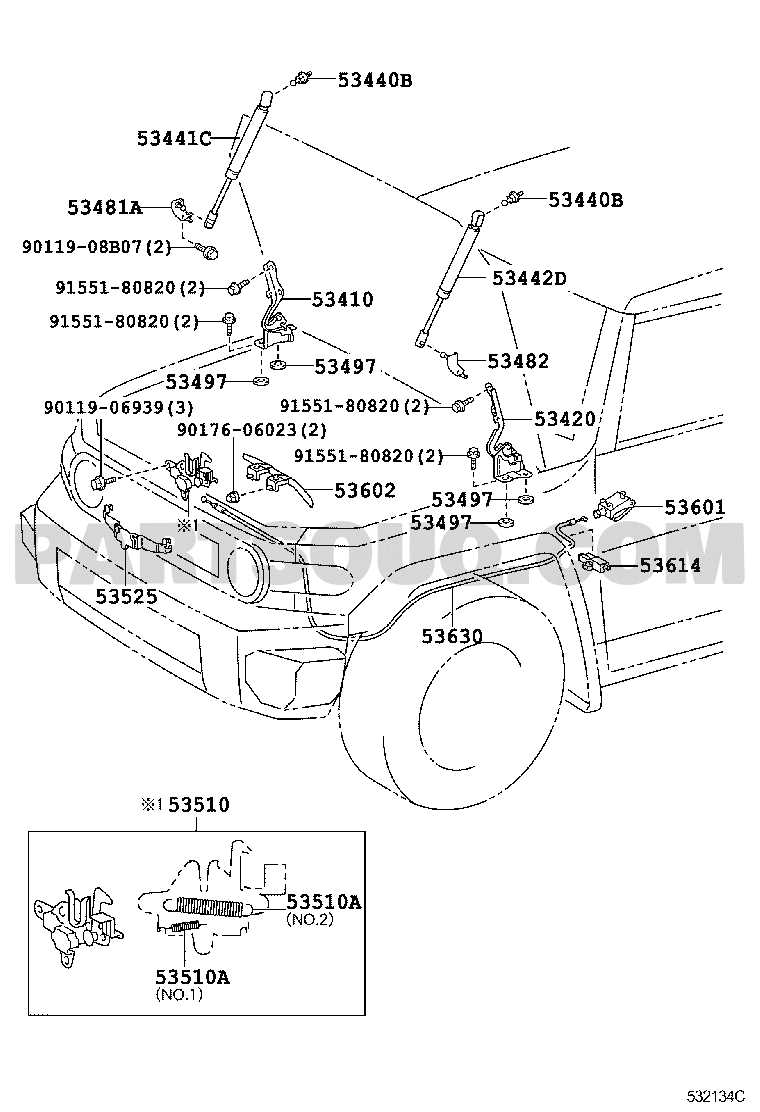 fj cruiser body parts diagram