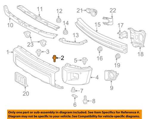 toyota tacoma front bumper parts diagram