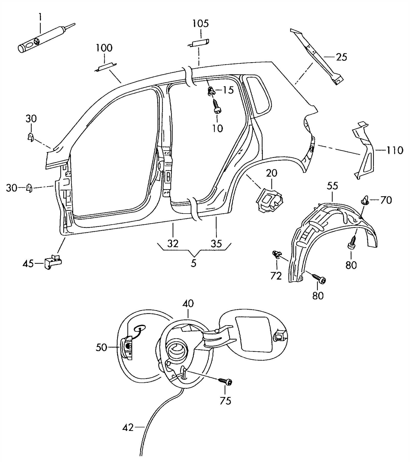 vw tiguan parts diagram