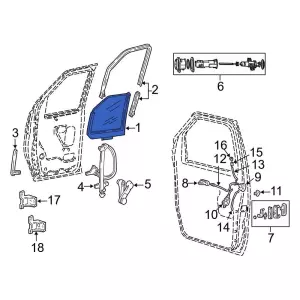 truck door parts diagram