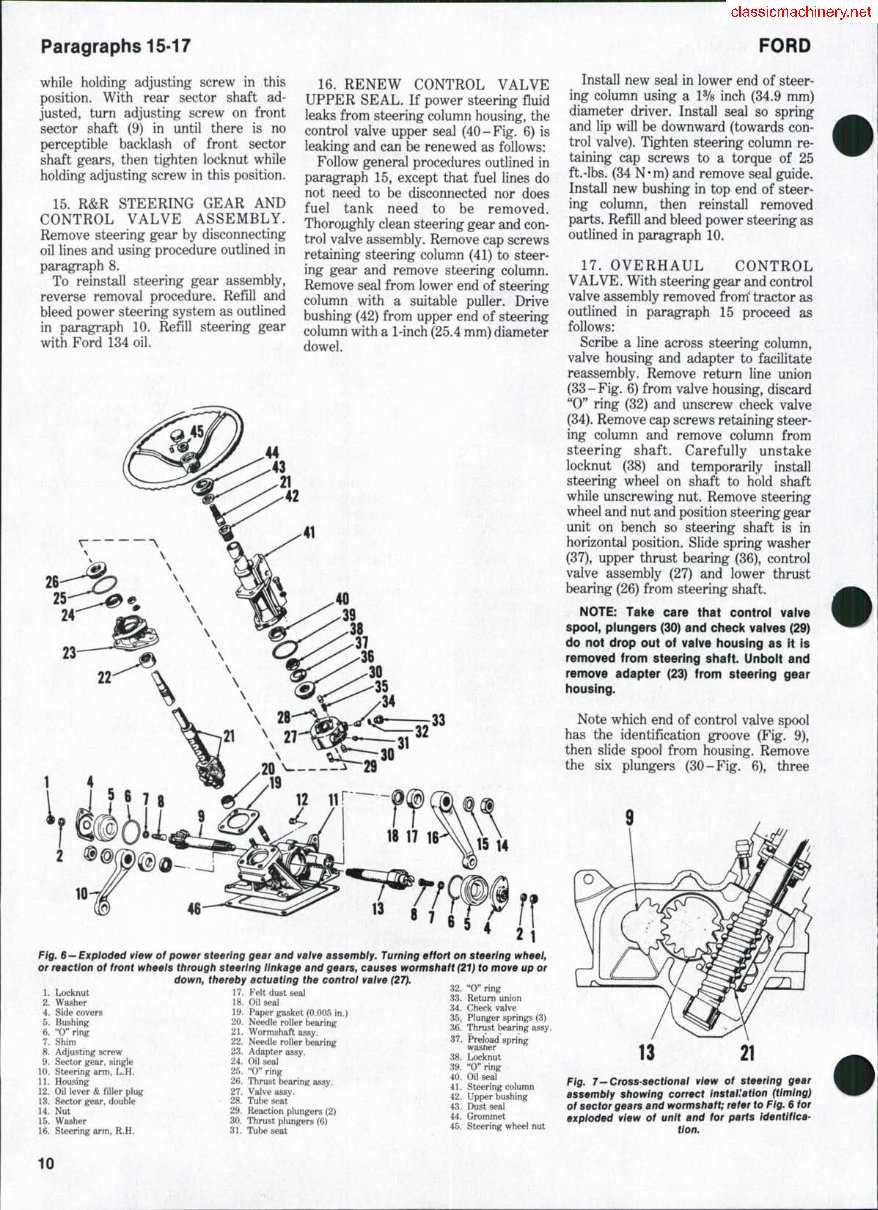 ford 4600 parts diagram