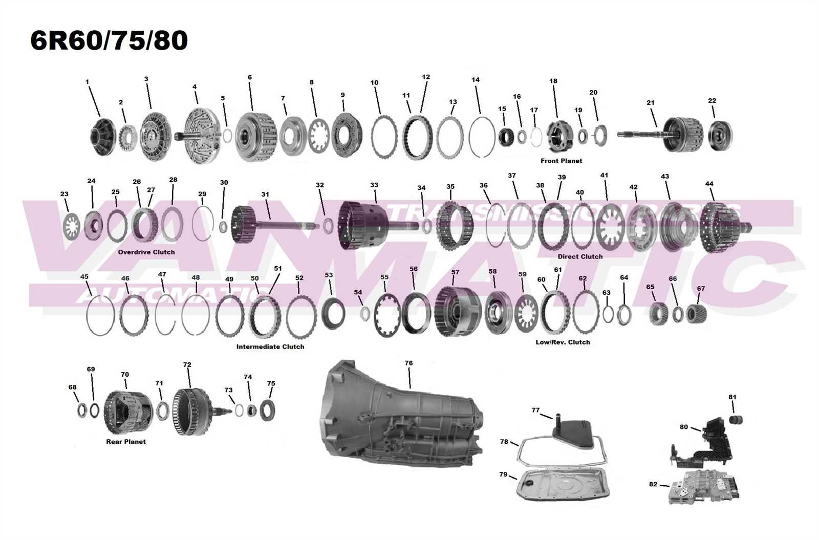 ford 6r80 transmission parts diagram