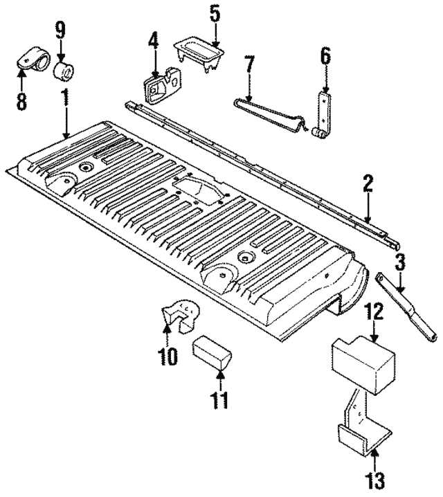 ford f250 tailgate parts diagram