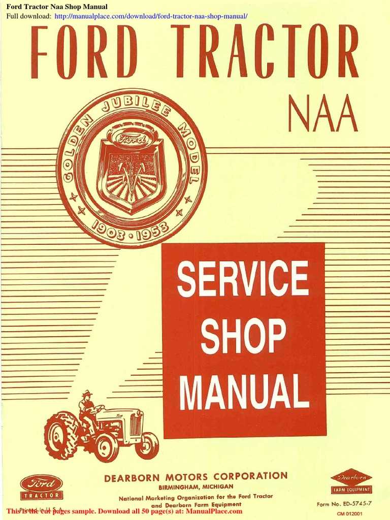 ford naa parts diagram