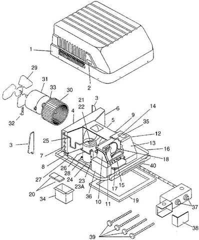 dometic air conditioner parts diagram