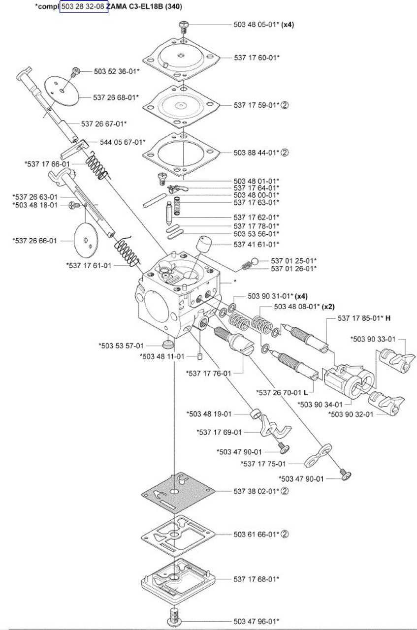 husqvarna 445 chainsaw parts diagram