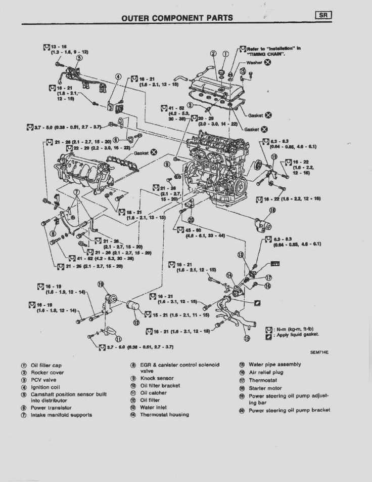 nissan sentra engine parts diagram
