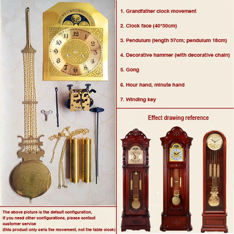 antique clock parts diagram