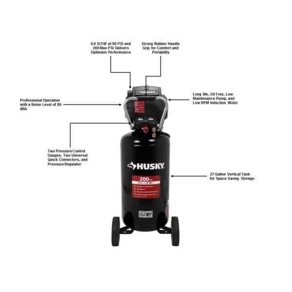 husky 20 gallon air compressor parts diagram