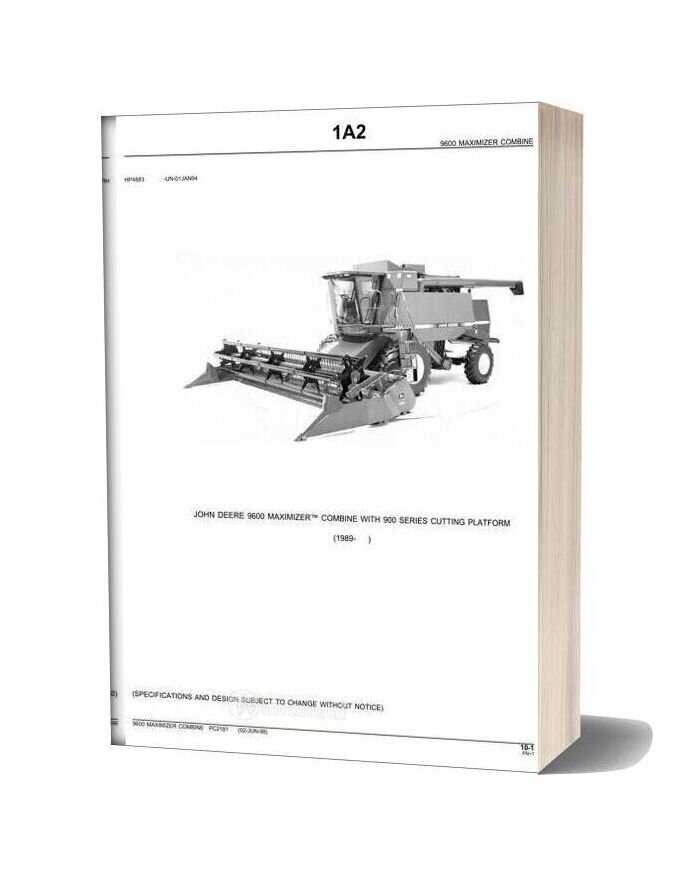 john deere 9600 parts diagram