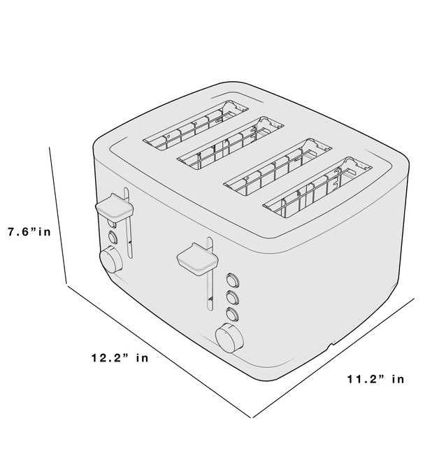 labeled toaster parts diagram