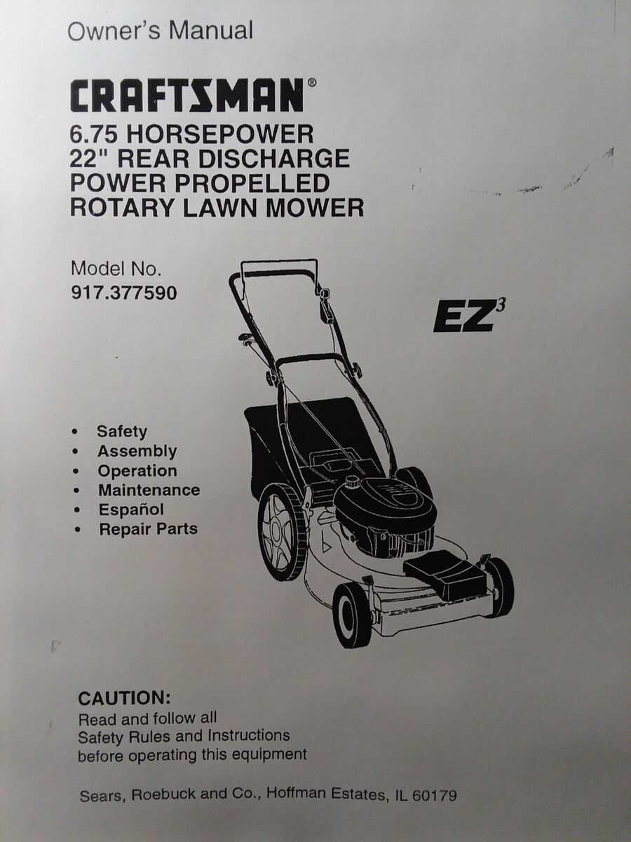 craftsman 6.75 lawn mower parts diagram