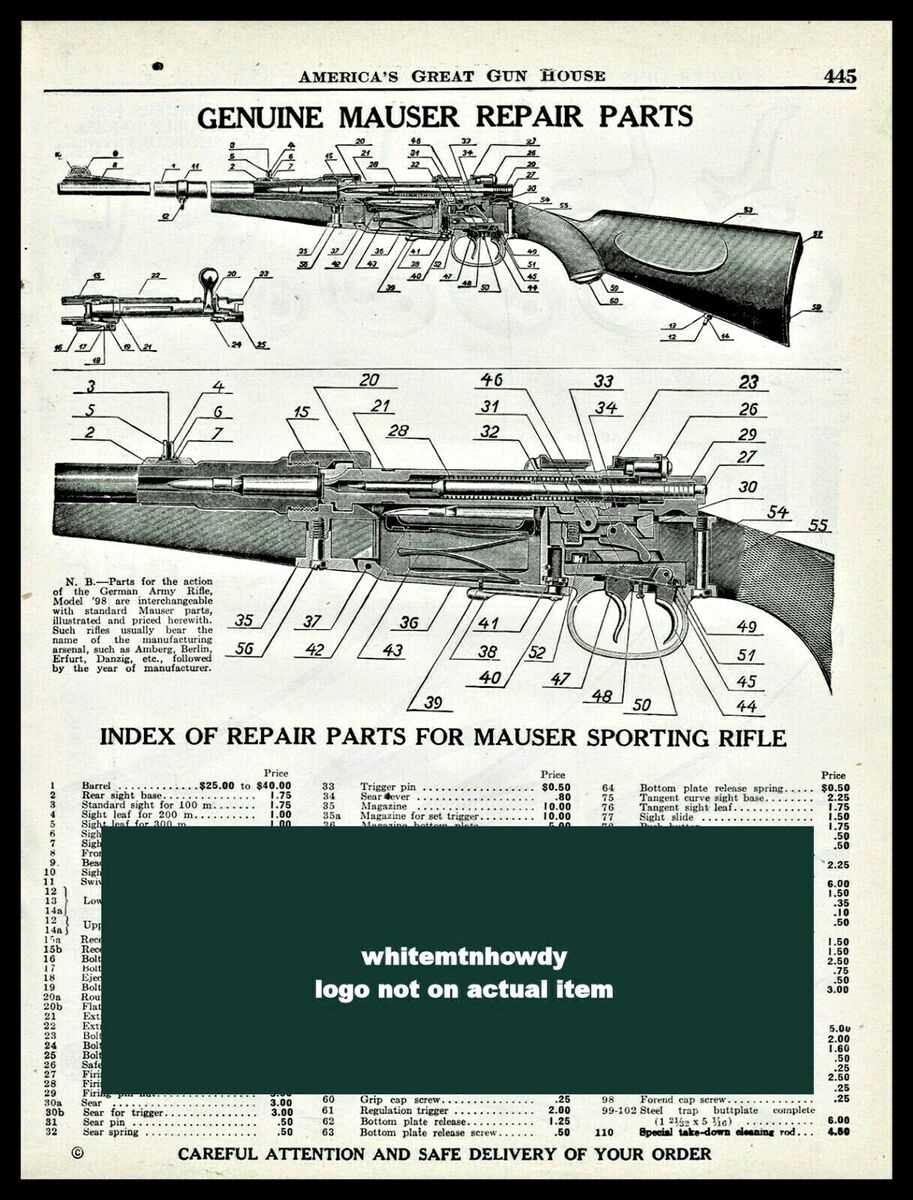 mauser parts diagram