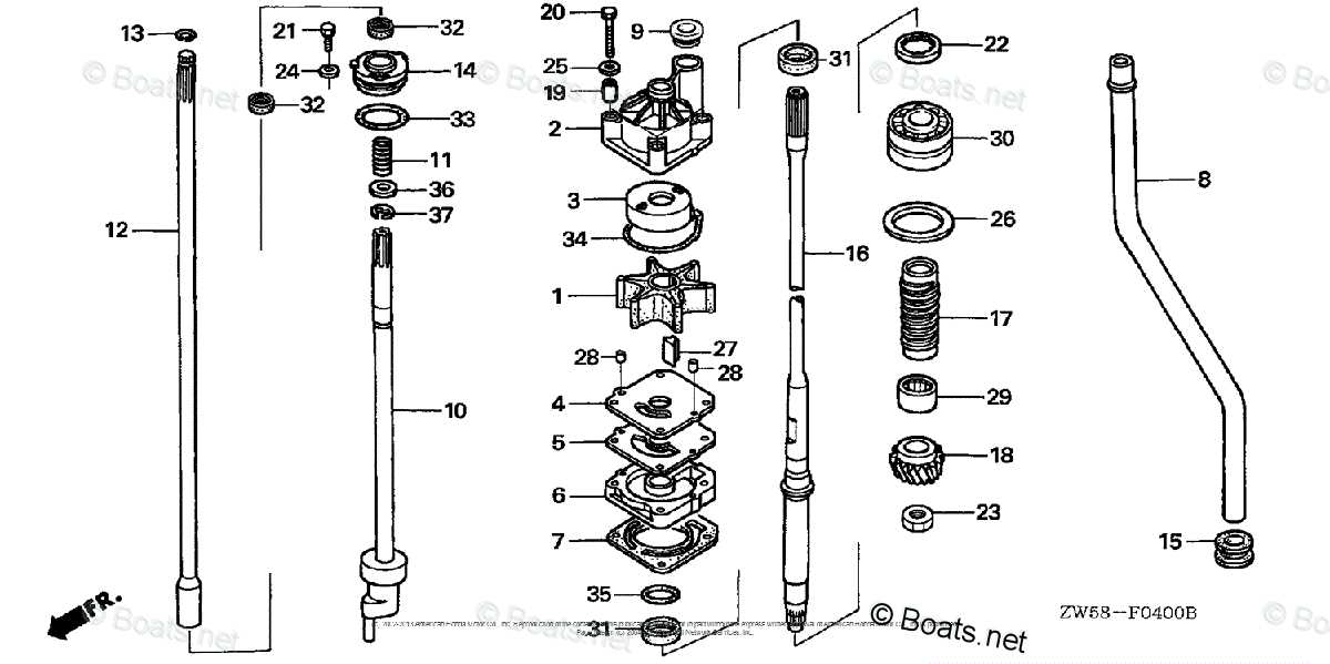 honda gx160 water pump parts diagram