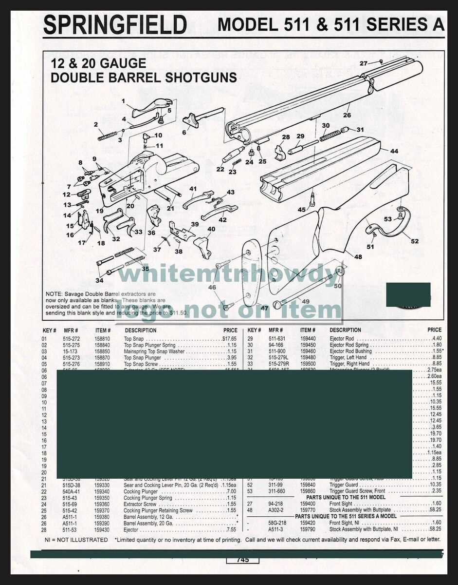 thompson center encore parts diagram