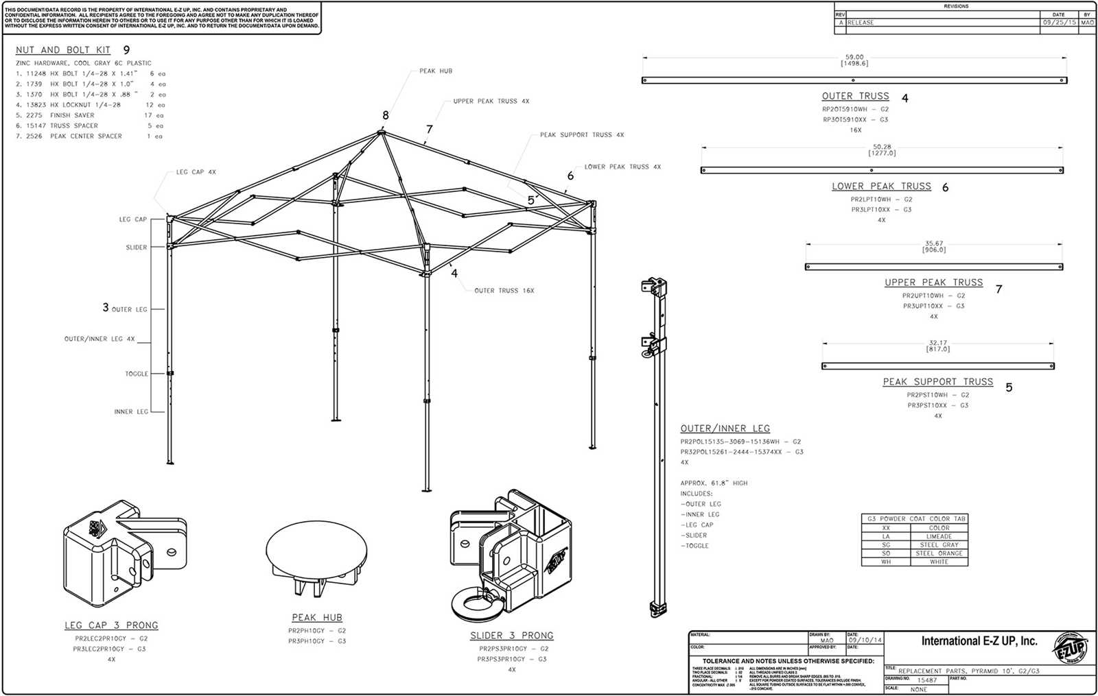 ez up parts diagram