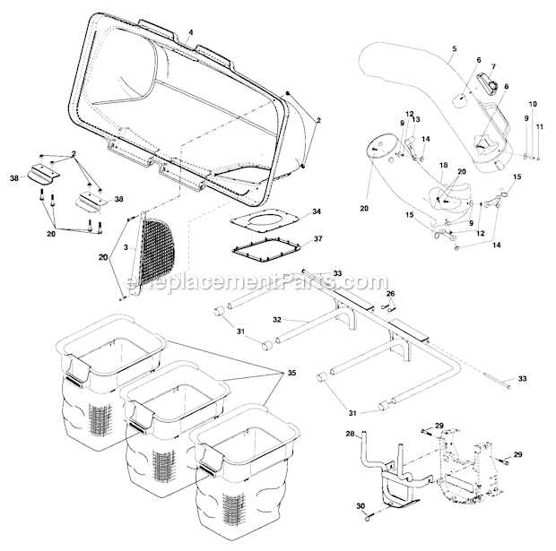 craftsman bagger parts diagram