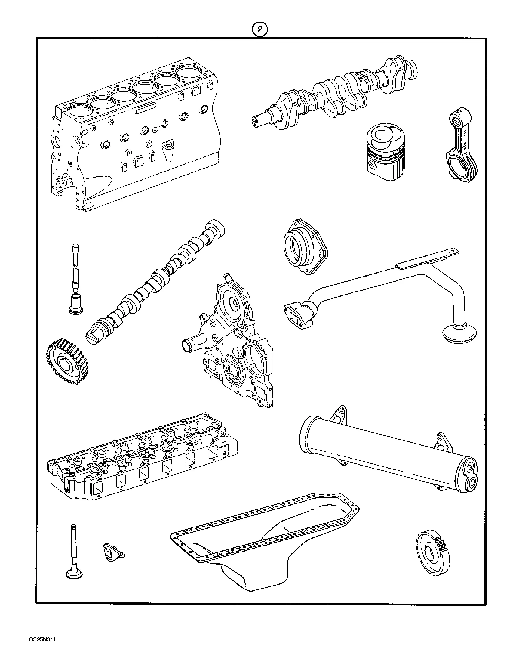 dt466 engine parts diagram